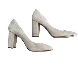 Louise Et Cie Pumps Womens Heels Suede Comfort Block Heel Beige 10.5